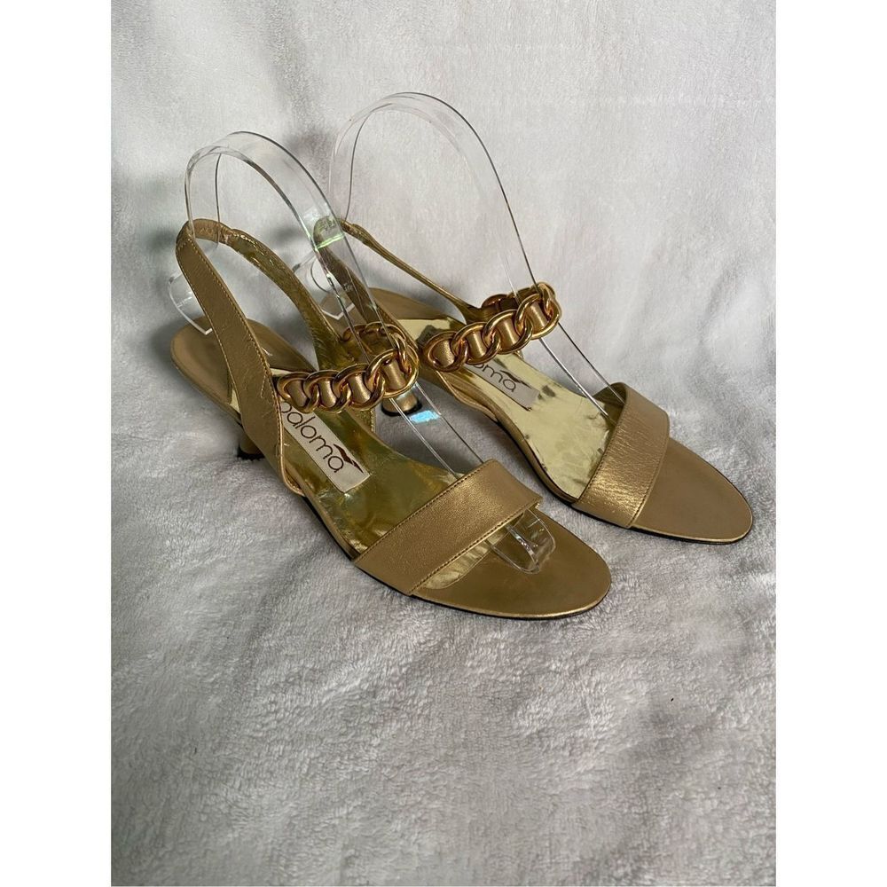 Paloma Gold Slingback Sandals